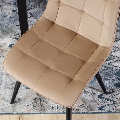 Стул бархатный MEBEL ELITE RIO Velvet, Бежевый фотография