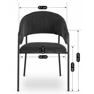 Стул MEBEL ELITE TINKA Чорний фотография
