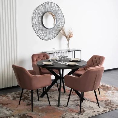 Стілець оксамитовий MEBEL ELITE VIKI Velvet рожевий фотографія