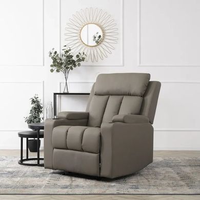 Кресло реклайнер MEBEL ELITE KOBI экокожа Серый фотография