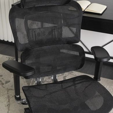 Стілець офісний поворотний MEBEL ELITE NINO Чорний фотографія