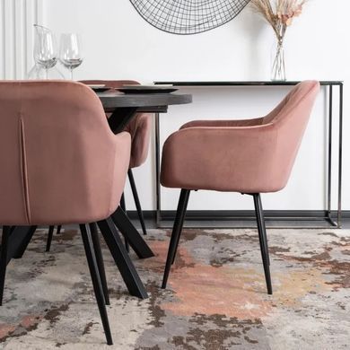 Стілець оксамитовий MEBEL ELITE VIKI Velvet рожевий фотографія