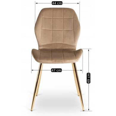 Стул бархатный MEBEL ELITE IRYS Velvet Беж/золото фотография