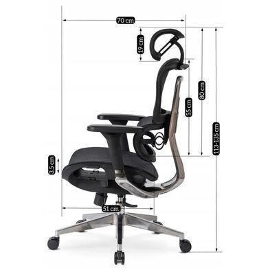 Стілець офісний поворотний MEBEL ELITE NINO Чорний фотографія