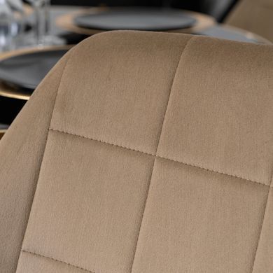 Стул бархатный MEBEL ELITE IRYS Velvet Беж/золото фотография