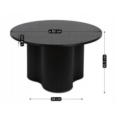 Журнальный столик DERIAN MAX MEBEL ELITE 80x80 Черный фотография