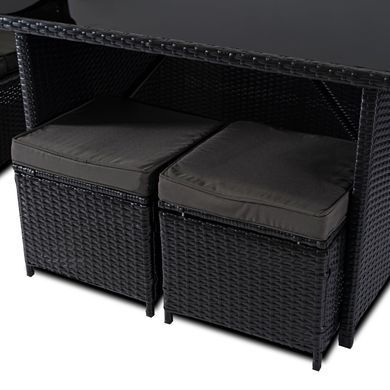 Комплект садових меблів MEBEL ELITE DALLAS Чорний