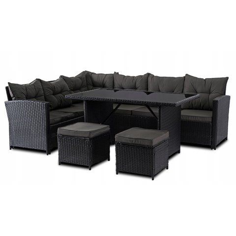 Комплект садових меблів MEBEL ELITE DALLAS Чорний