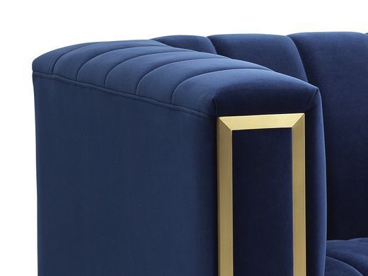 Софа VOGUE Velvet 3 Signal Темно-синій фотографія