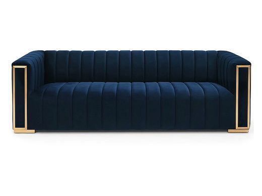 Софа VOGUE Velvet 3 Signal Темно-синій фотографія