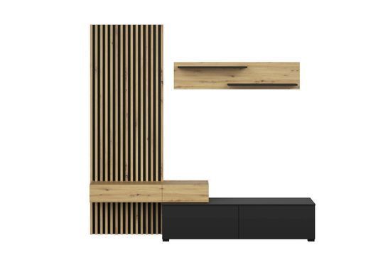 Стінка CAMINO Halmar дуб артисан /чорний фотографія