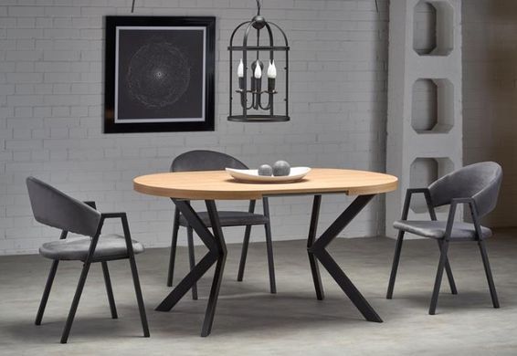 Стіл розкладний PERONI Halmar 100(250)х100 Золотий Дуб/Чорний фотографія