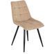 Стул бархатный MEBEL ELITE RIO Velvet, Бежевый фотография