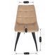 Стул бархатный MEBEL ELITE RIO Velvet, Бежевый
