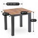 Стол раскладной MEBEL ELITE BEN 80(200)х80 Дуб крафт/черный