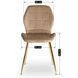 Стул бархатный MEBEL ELITE IRYS Velvet Беж/золото