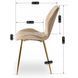 Стул бархатный MEBEL ELITE IRYS Velvet Беж/золото