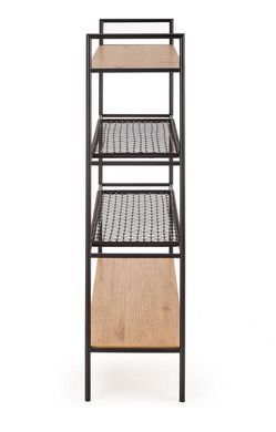 Стеллаж REG-21 Halmar 111x34 Дуб золотой / Черный фотография