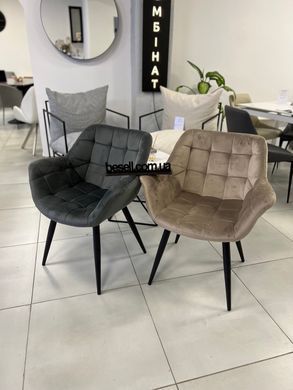 Крісло ELEGANTE Velvet Intarsio Бежевий фотографія