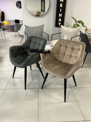 Крісло ELEGANTE Velvet Intarsio Бежевий фотографія