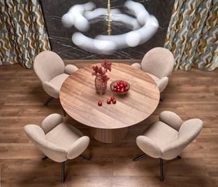 Стол Обеденный HENDERSON Halmar 136х136 Орех фотография