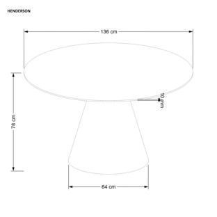 Стол Обеденный HENDERSON Halmar 136х136 Орех фотография