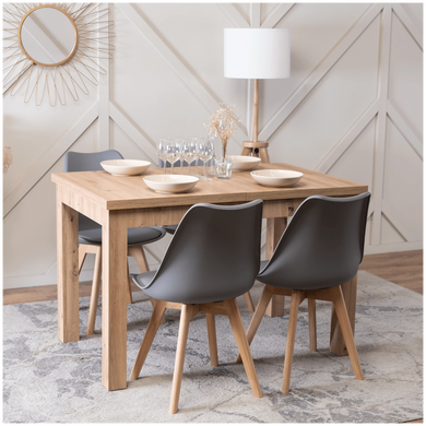 Стул MEBEL ELITE SCANDI Серый/Дуб фотография