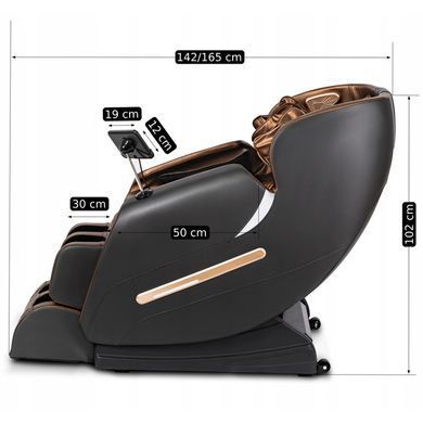 Масажне крісло MEBEL ELITE VX MAX екошкіра Коричневий Меню англійською мовою фотографія