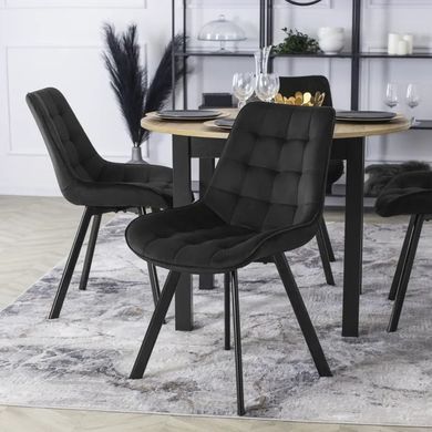 Стул бархатный MEBEL ELITE RICK Velvet Черный фотография