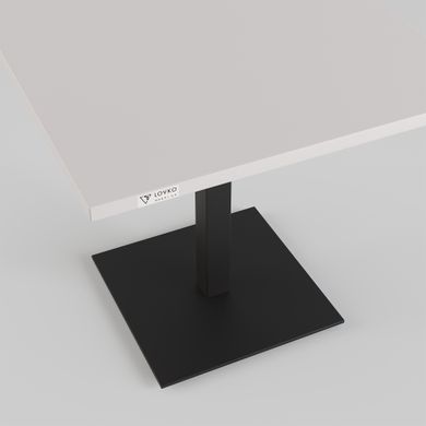 Стіл Tetra light mini h-45 Lovko чорний метал / білий ДСП (текстура) фотографія