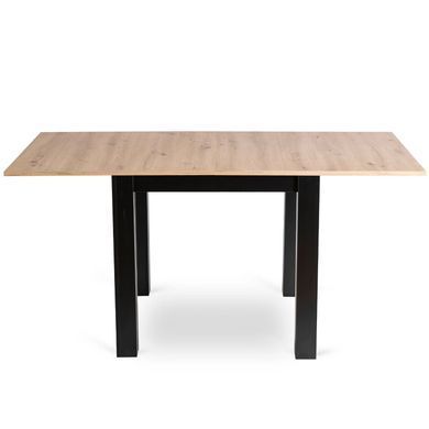Комплект стол раскладной MEBEL ELITE MAX 80(160)х80 см Дуб Крафт Черный +4 стулья CHRIS Черный фотография