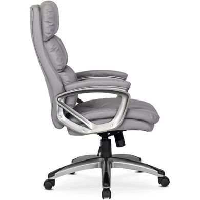 Стул офисный вращающийся MEBEL ELITE STRATO Экокожа Серый фотография