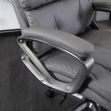 Стул офисный вращающийся MEBEL ELITE STRATO Экокожа Серый фотография