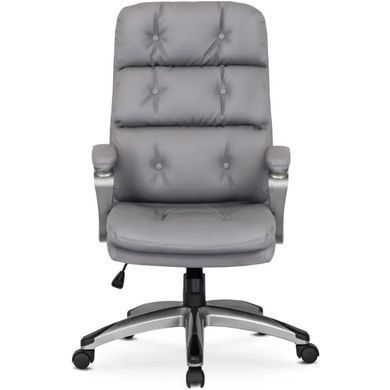 Стул офисный вращающийся MEBEL ELITE STRATO Экокожа Серый фотография