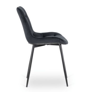 Комплект стол раскладной MEBEL ELITE MAX 80(160)х80 см Дуб Крафт Черный +4 стулья CHRIS Черный фотография