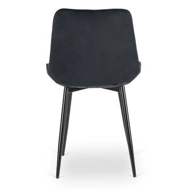 Комплект стол раскладной MEBEL ELITE MAX 80(160)х80 см Дуб Крафт Черный +4 стулья CHRIS Черный фотография