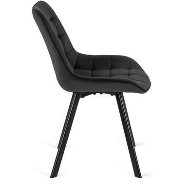 Стул бархатный MEBEL ELITE RICK Velvet Черный фотография