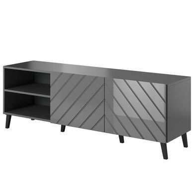 ТВ Тумба ABETO RTV Cama 150 Графит мат / Графит глянец фотография