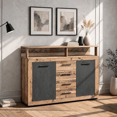 Комод MEBEL ELITE BLAGO MIDI B 120 необроблений дуб фотографія