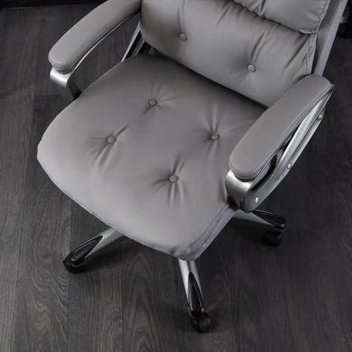 Стул офисный вращающийся MEBEL ELITE STRATO Экокожа Серый фотография