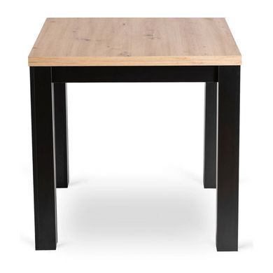 Комплект стол раскладной MEBEL ELITE MAX 80(160)х80 см Дуб Крафт Черный +4 стулья CHRIS Черный фотография