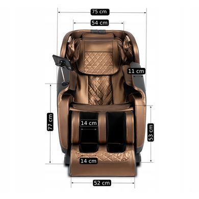 Масажне крісло MEBEL ELITE VX MAX екошкіра Коричневий Меню англійською мовою фотографія