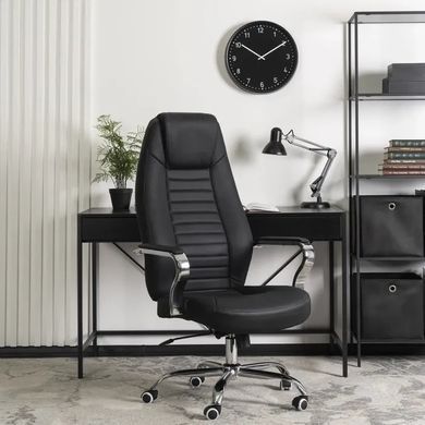 Стул офисный поворотный MEBEL ELITE AURERO экокожа черный фотография
