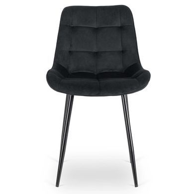 Комплект стол раскладной MEBEL ELITE MAX 80(160)х80 см Дуб Крафт Черный +4 стулья CHRIS Черный фотография