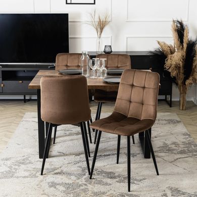 Стул бархатный MEBEL ELITE PERU Velvet Коричневый фотография