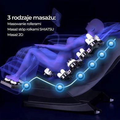 Массажное креслоMEBEL ELITE VX MAX экокожа Коричневый Меню на английском языке фотография
