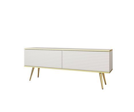Тумба под ТВ Perfect Home Оро / Oro RTV135 MDF золото Белый фотография