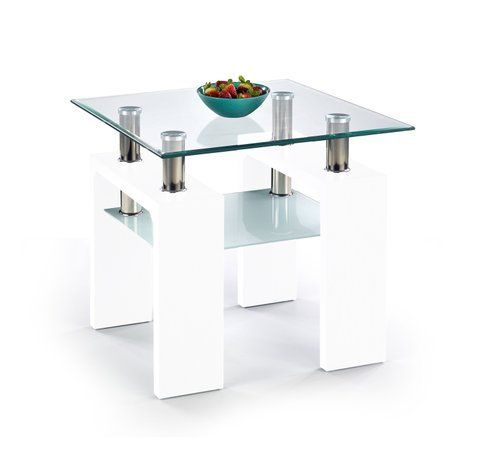 Журнальний столик DIANA H MDF KWADRAT Halmar 60x60 Білий Лак фотографія