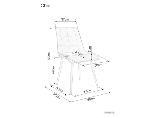 Стул CHIC Velvet Signal Античная Роза фотография