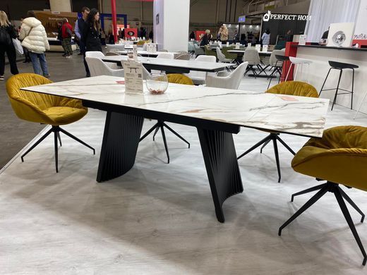 Стіл розкладний TML-985VETRO 140(210)x90 Калакатта Голд Чорний фотографія